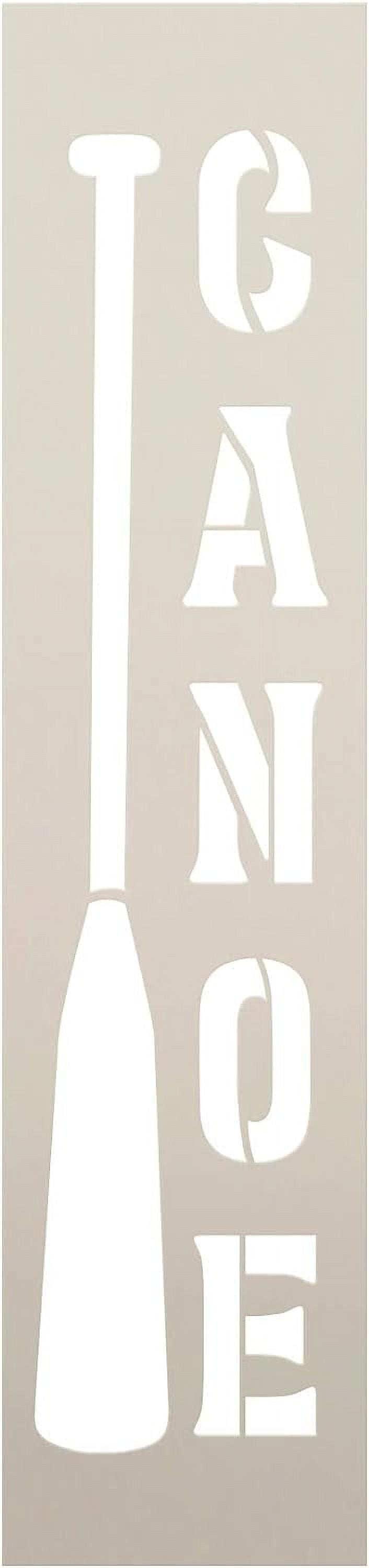 Canoe Stencil With Oar Reusable Template (22.5 X 5.25 Inch) M879