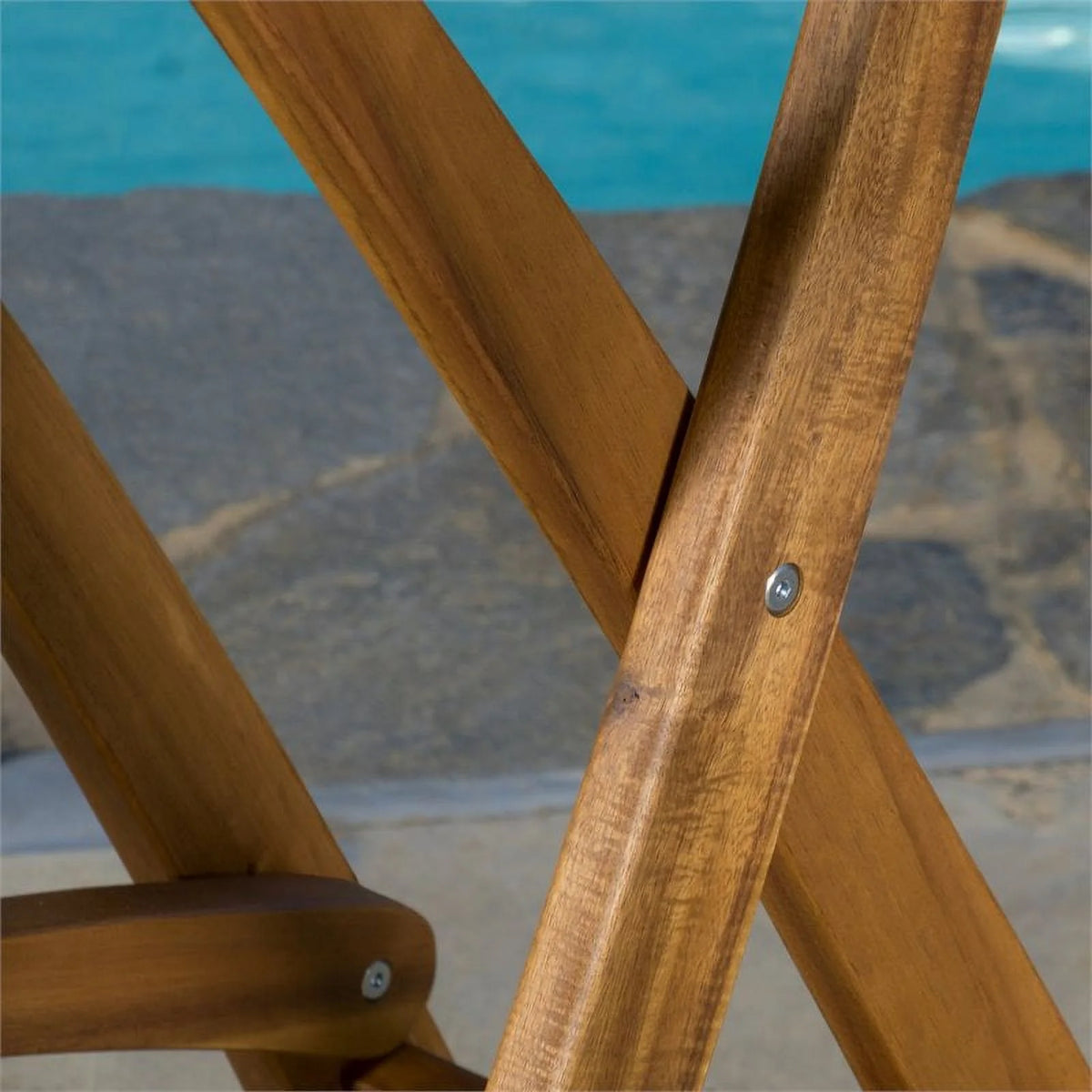 Foldable Outdoor Wood Barstool Set P57475