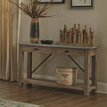 50-Inch Wood and Zinc Metal Console Table with 2 Drawers D89468