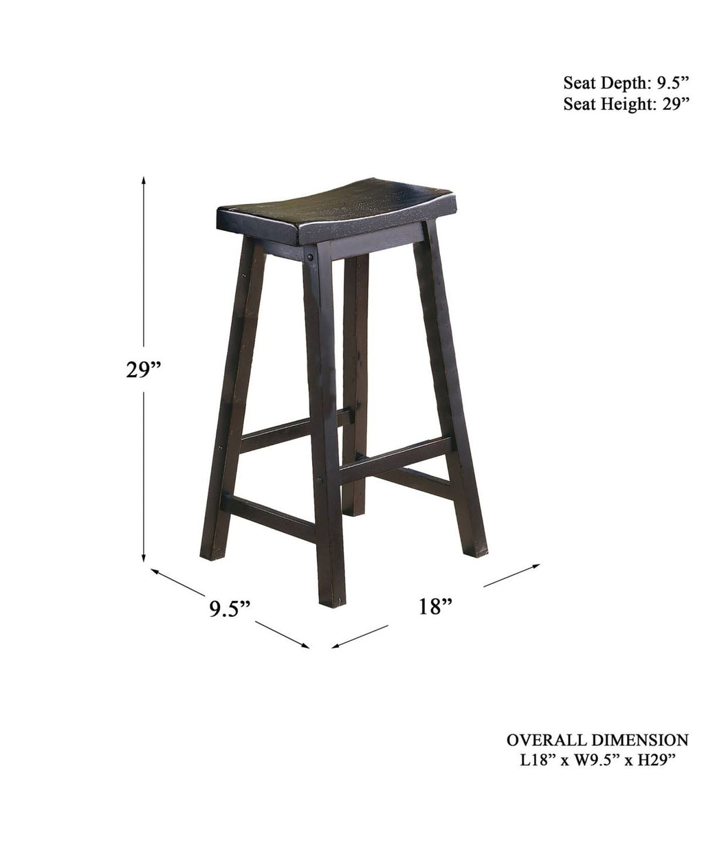 Cherry 29 inch Stool Set of 2 U46130