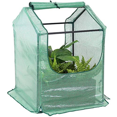 Green 4' x 3' Mini Greenhouse Tent with Steel Tube Frame O885230