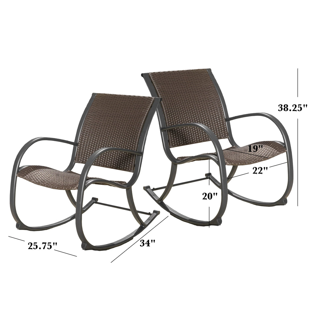 Brown Wicker Rocking Chair O819