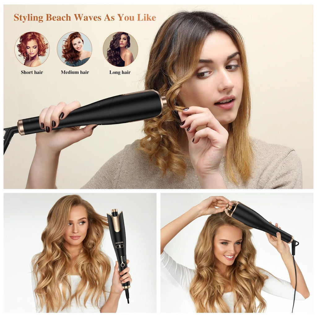 Gold 1" Rotating Barrel Curling Iron J8281
