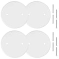 4 Pack 5 Inch Metal Flat Round Ceiling Cover Plate with Screws X118