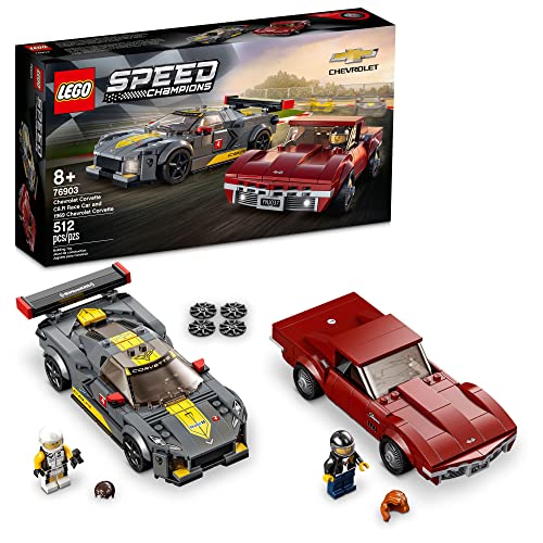 Chevrolet Corvette C8.R Race Car and 1969 Chevrolet Corvette Building Kit (512 Pieces) S952062
