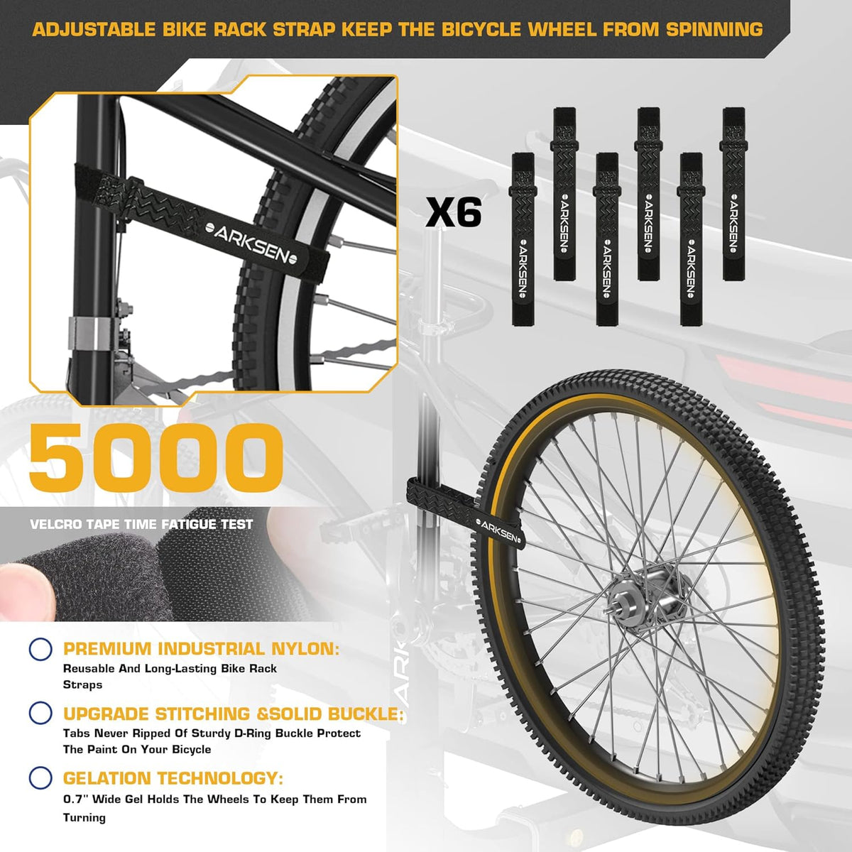 2 Bike Heavy Duty Rear Hitch Mount Bike Rack with Tie Down Strap W358