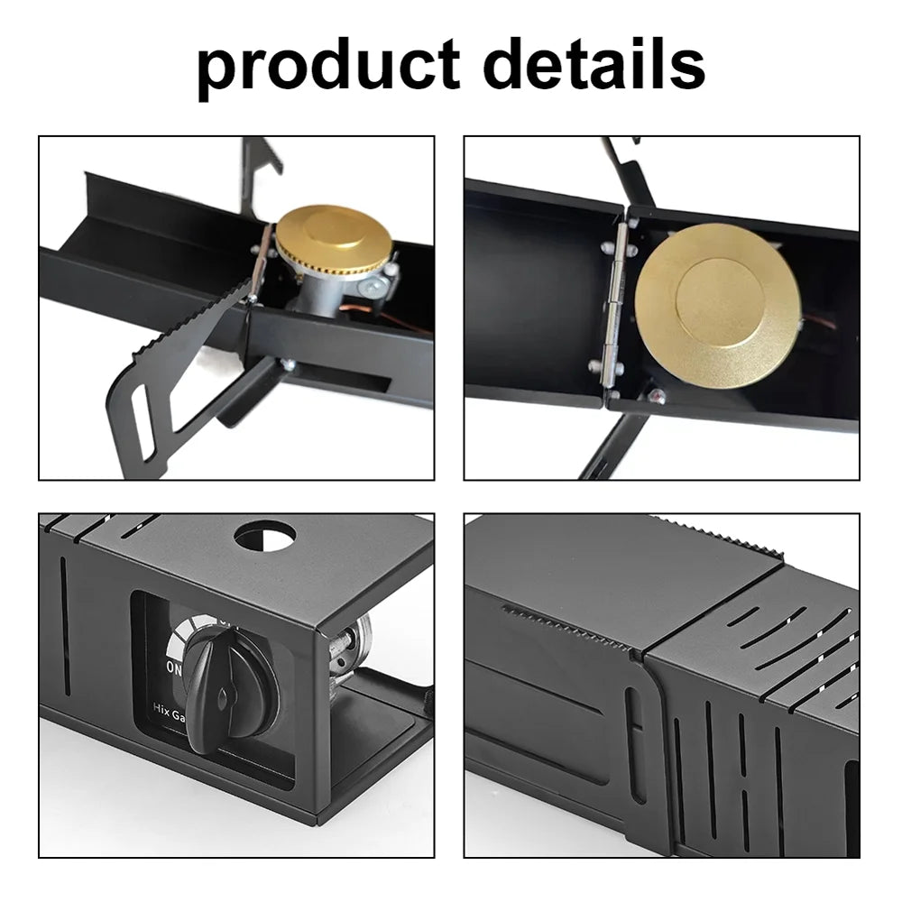 Portable Folding Butane Camping Stove with Piezoelectric Ignition W50961