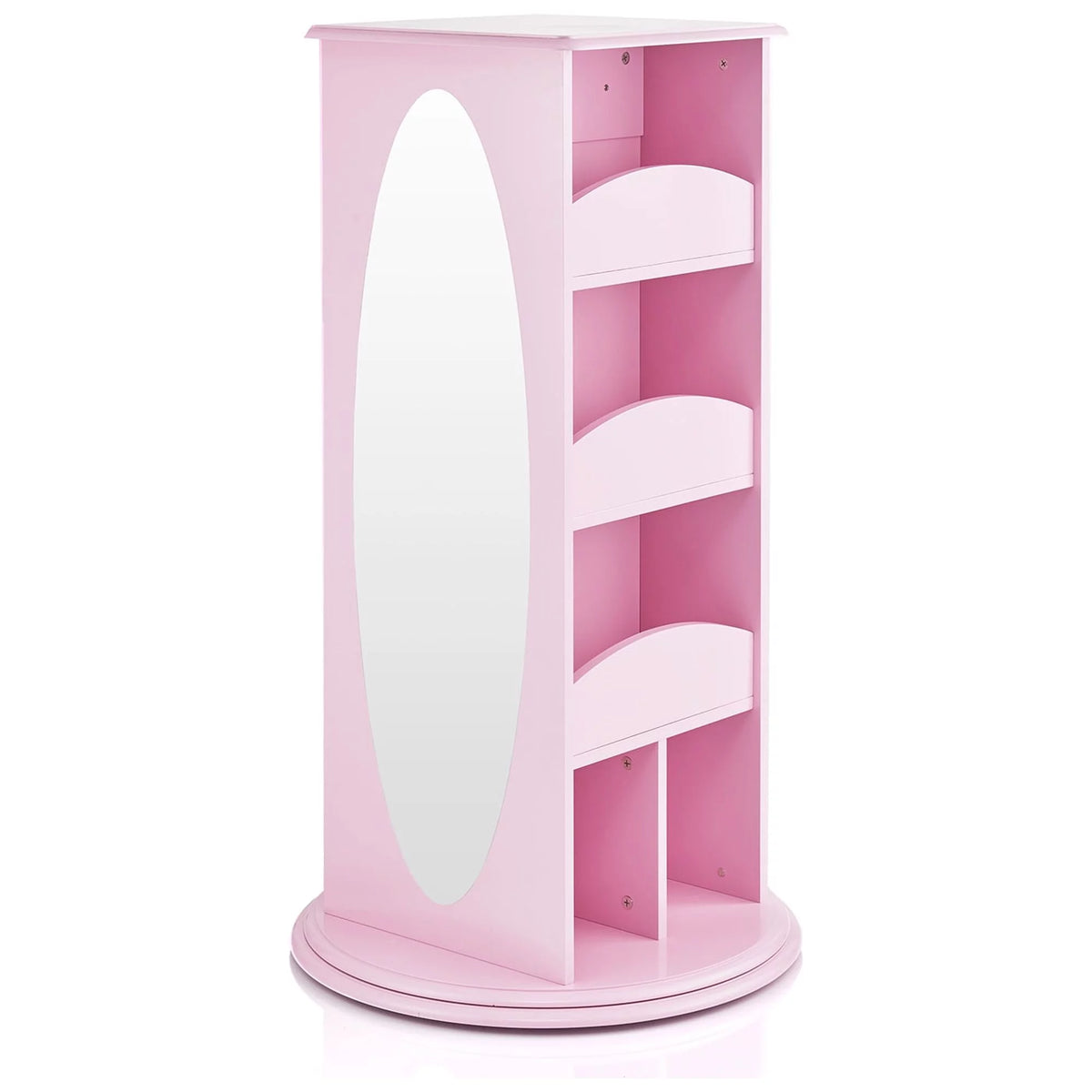 Pink Rotating Dress-Up Storage Armoire with 2 Mirrors S85504