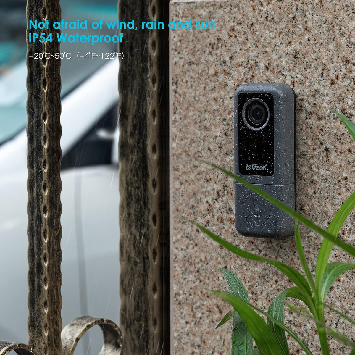 Wired Video Doorbell Camera with Chime, 2K HD, 2-Way Audio, IP54 Waterproof, Pack of 2 Y2225