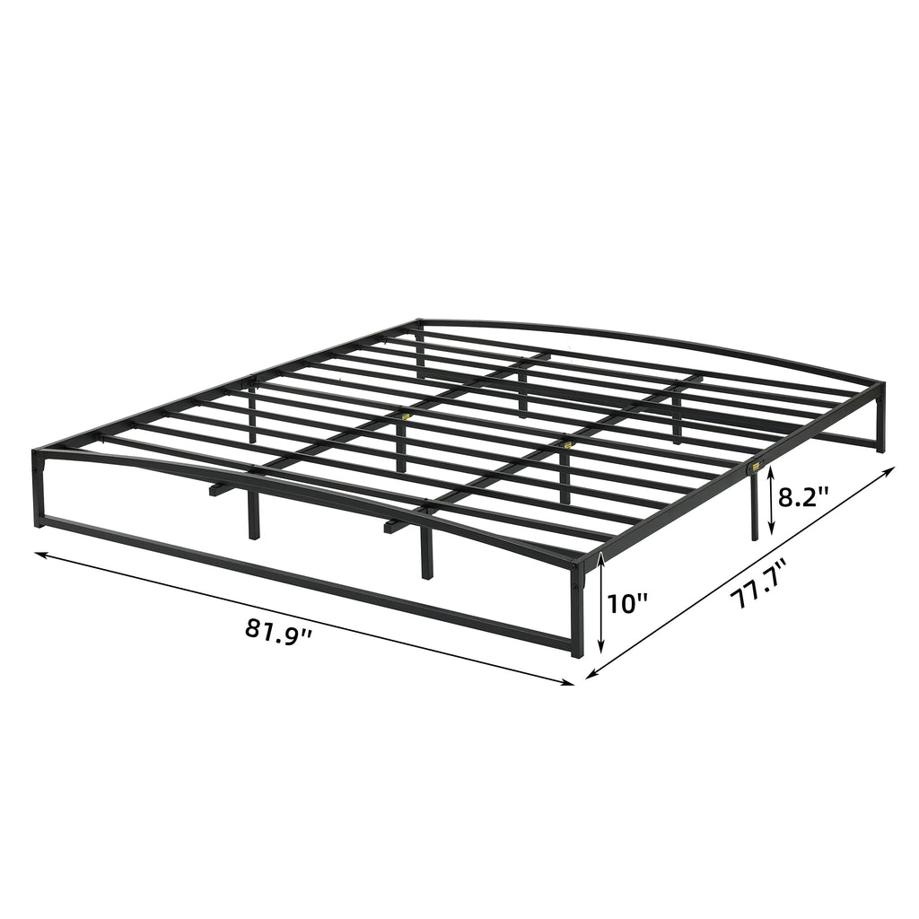 6 Inch Queen Size Metal Platform Bed Frame with Slat Support Y67558