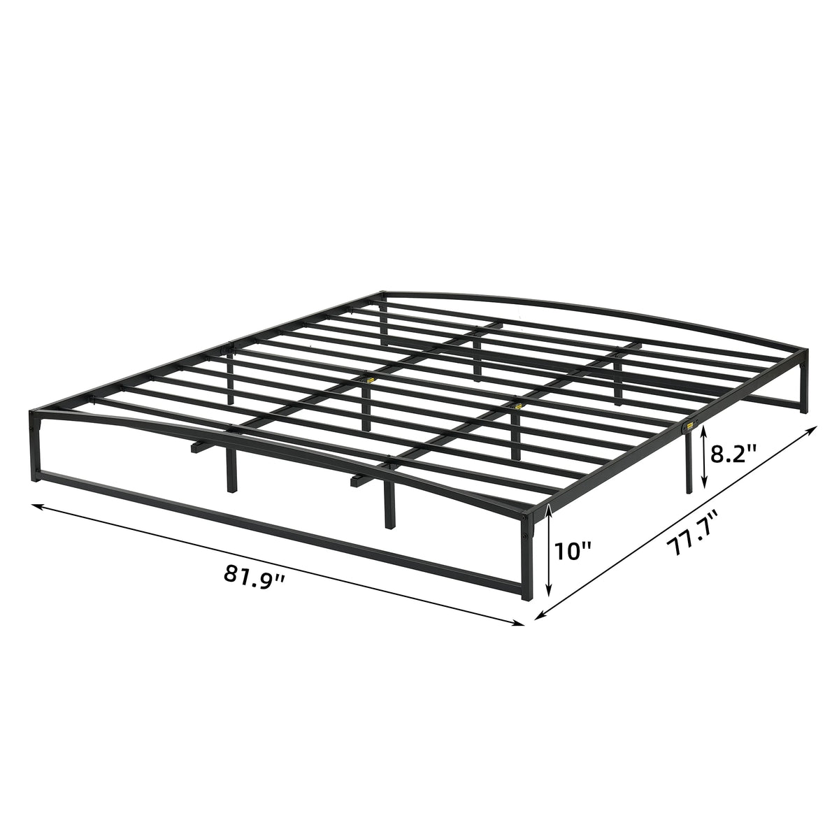 6 Inch Queen Size Metal Platform Bed Frame with Slat Support Y67558