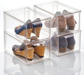Clear Plastic 4 Pack Stackable Storage Drawer F62713