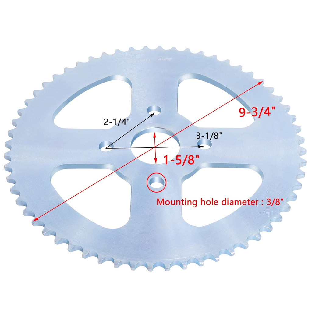 60 Tooth Go Kart Sprocket for #40/41/420 Chain U33503