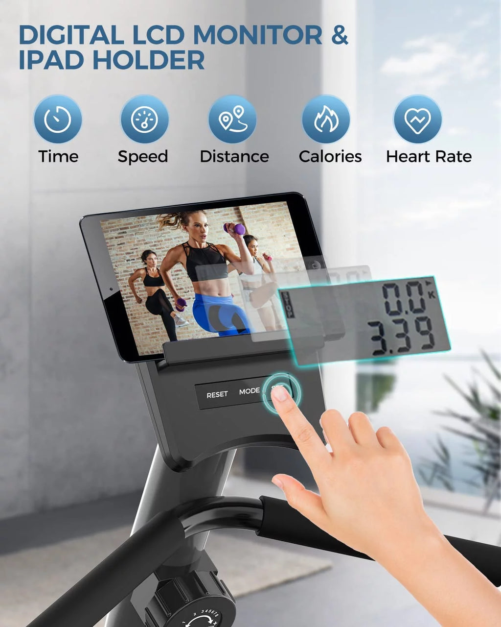 Magnetic Recumbent Exercise Bike 330lbs Blue N403952