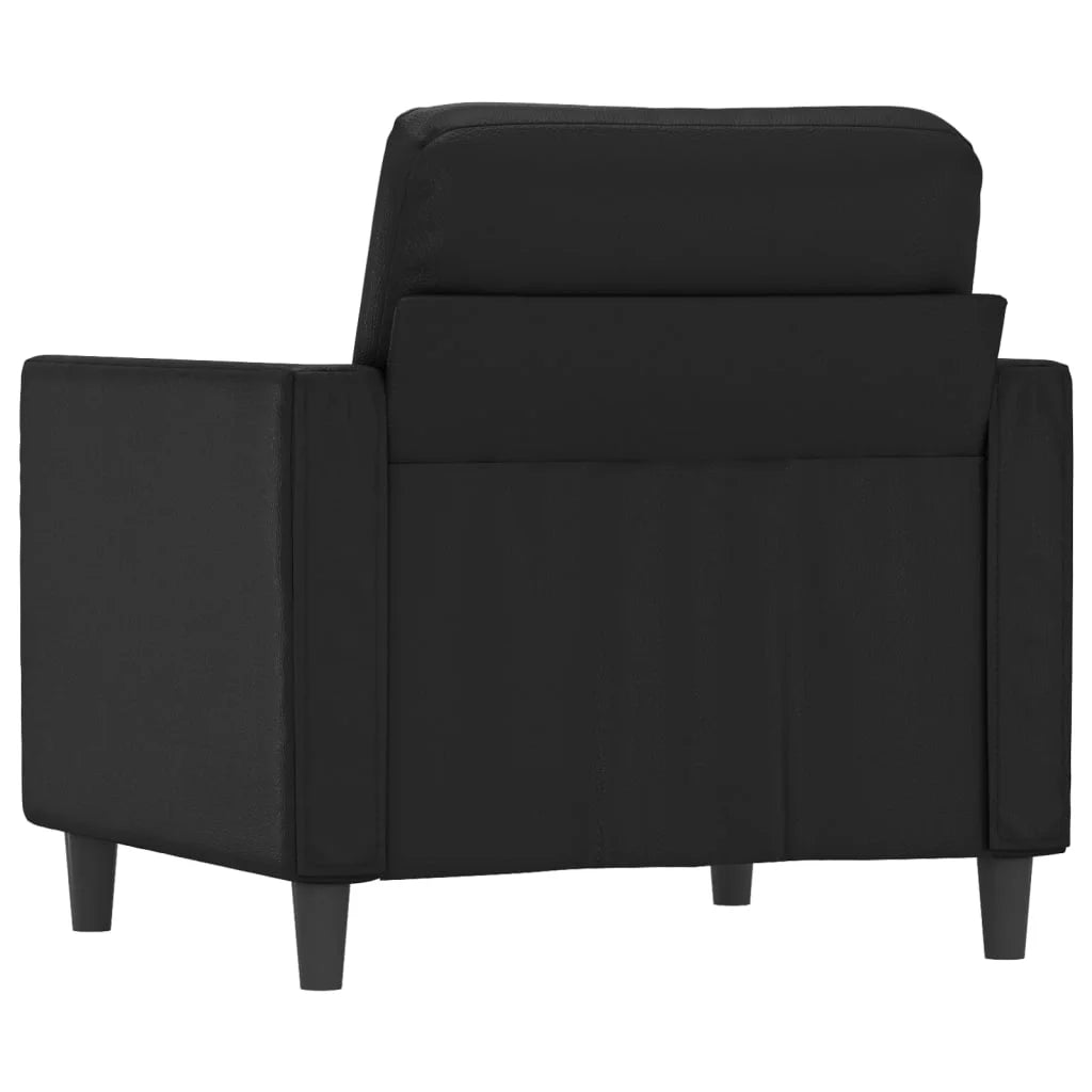 Black Faux Leather Sofa Chair H556240