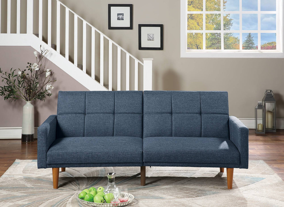 Navy Polyfiber Adjustable Sofa Bed N5301