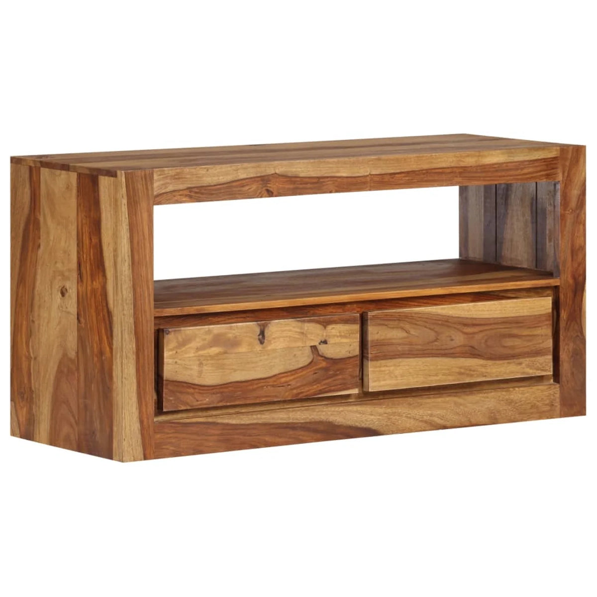 Sheesham Wood TV Cabinet with 2 Storage Drawers F1777