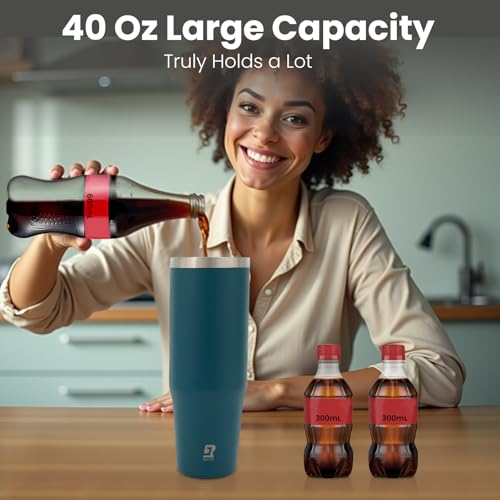 40 oz Stainless Steel Insulated Tumbler with Lid and Straw Z7638