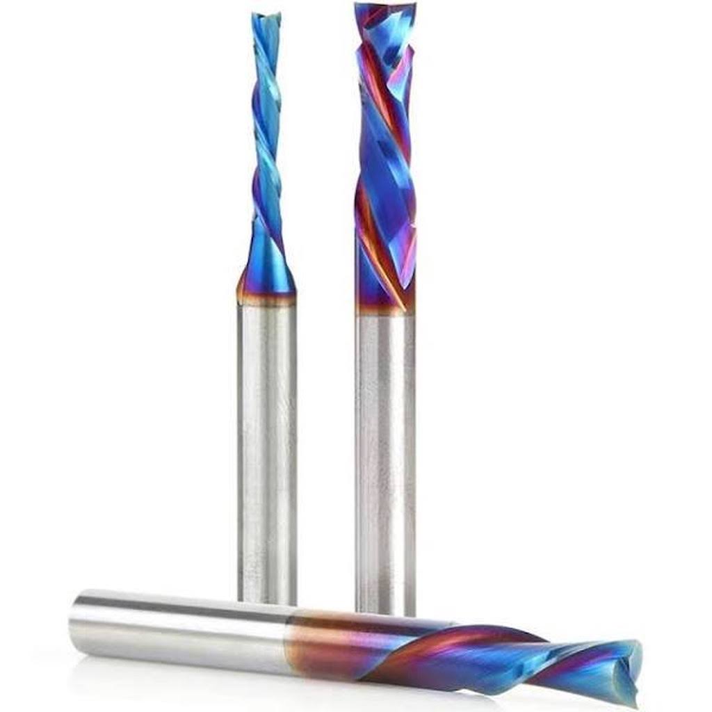 3-Pc Solid Carbide Spiral Coated Router Bit, 1/4 inch Shank I3187