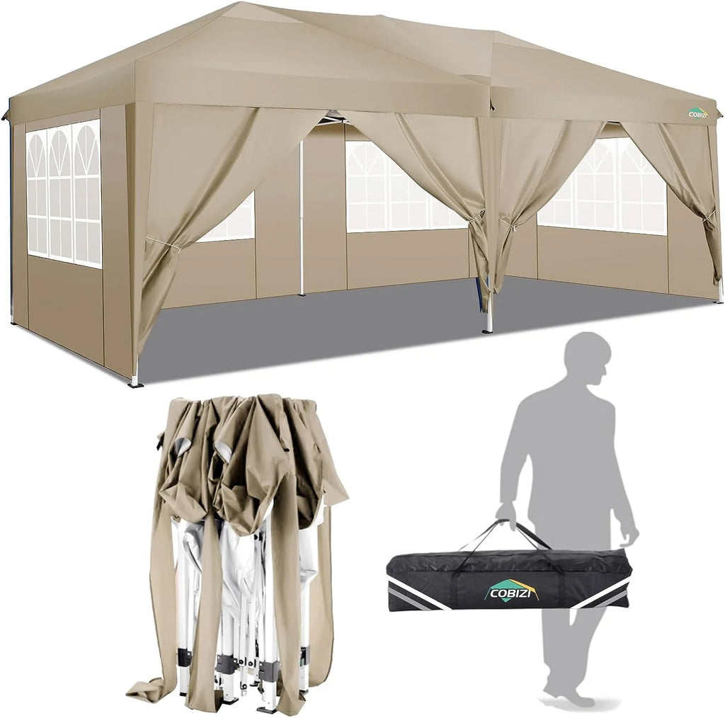 10x20 Pop up Canopy Tent with 6 Removable Sidewalls C8210