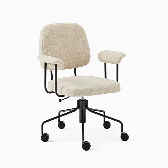 Yarn Dyed Linen Weave Office Chair B76622
