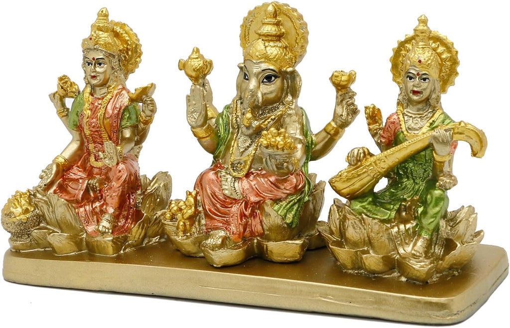 Hindu Lakshmi Ganesha Saraswati Statue D780