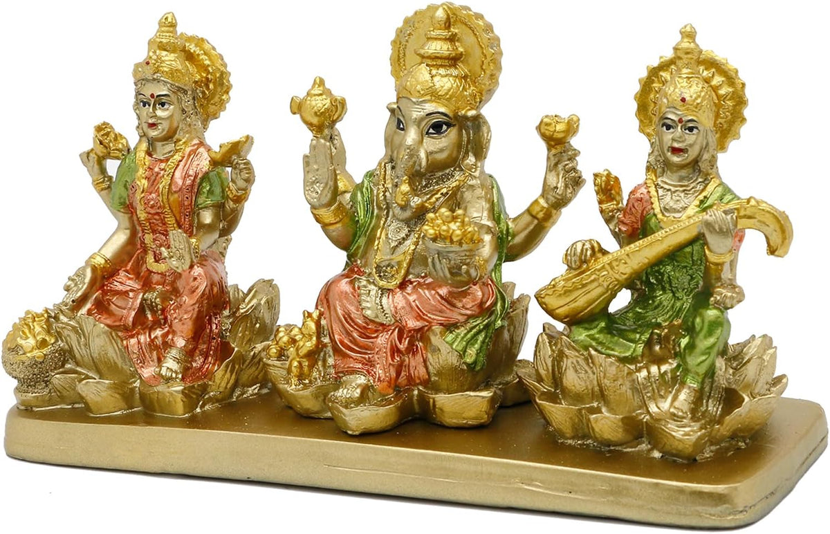 Hindu Lakshmi Ganesha Saraswati Statue D780