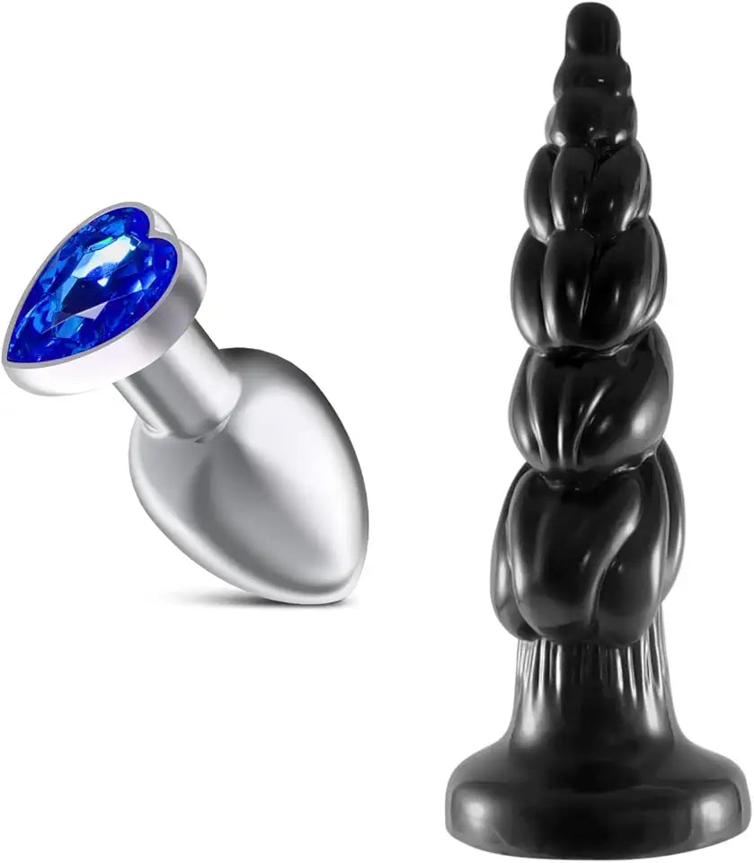 Jeweled Anal Plug (S) + 15.7inch Huge Anal Plug F8743