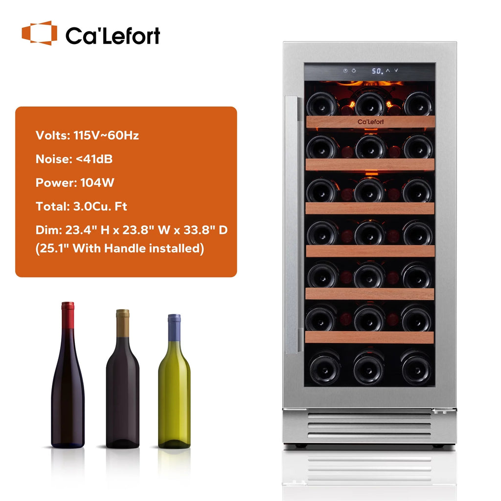 24 inch 54 Bottle Stainless Steel Wine Cooler B605