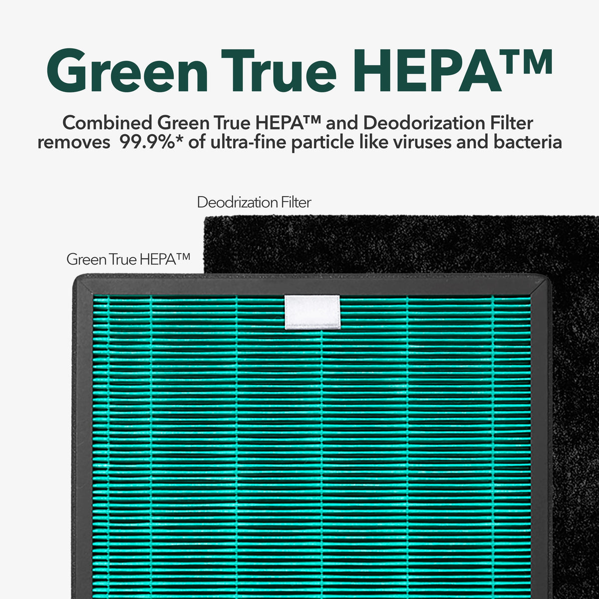 True HEPA Air Purifier with 214 sq. ft. Coverage in White D2223