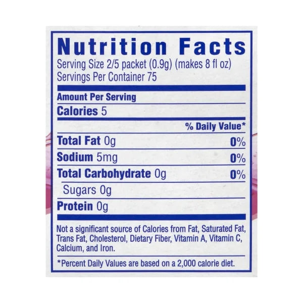 Sugar-Free Raspberry Ice Drink Mix, 30 Packets, Pack of 2 H6652