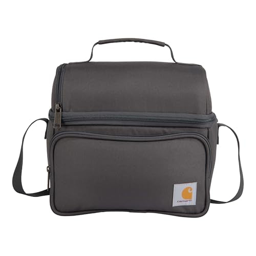 Insulated 12 Can Two Compartment Lunch Cooler Bag Black N435781