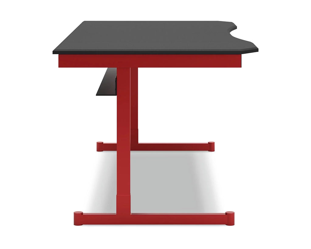 Home Office Desk Red/Black D756926