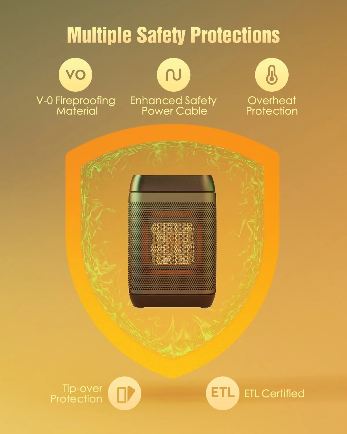 1500W Portable PTC Ceramic Space Heater with Remote Y657