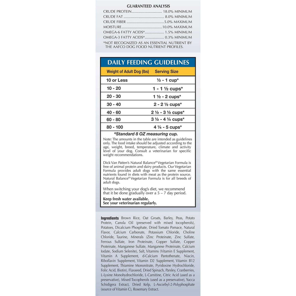 Vegetarian Recipe Dry Dog Food Z79636