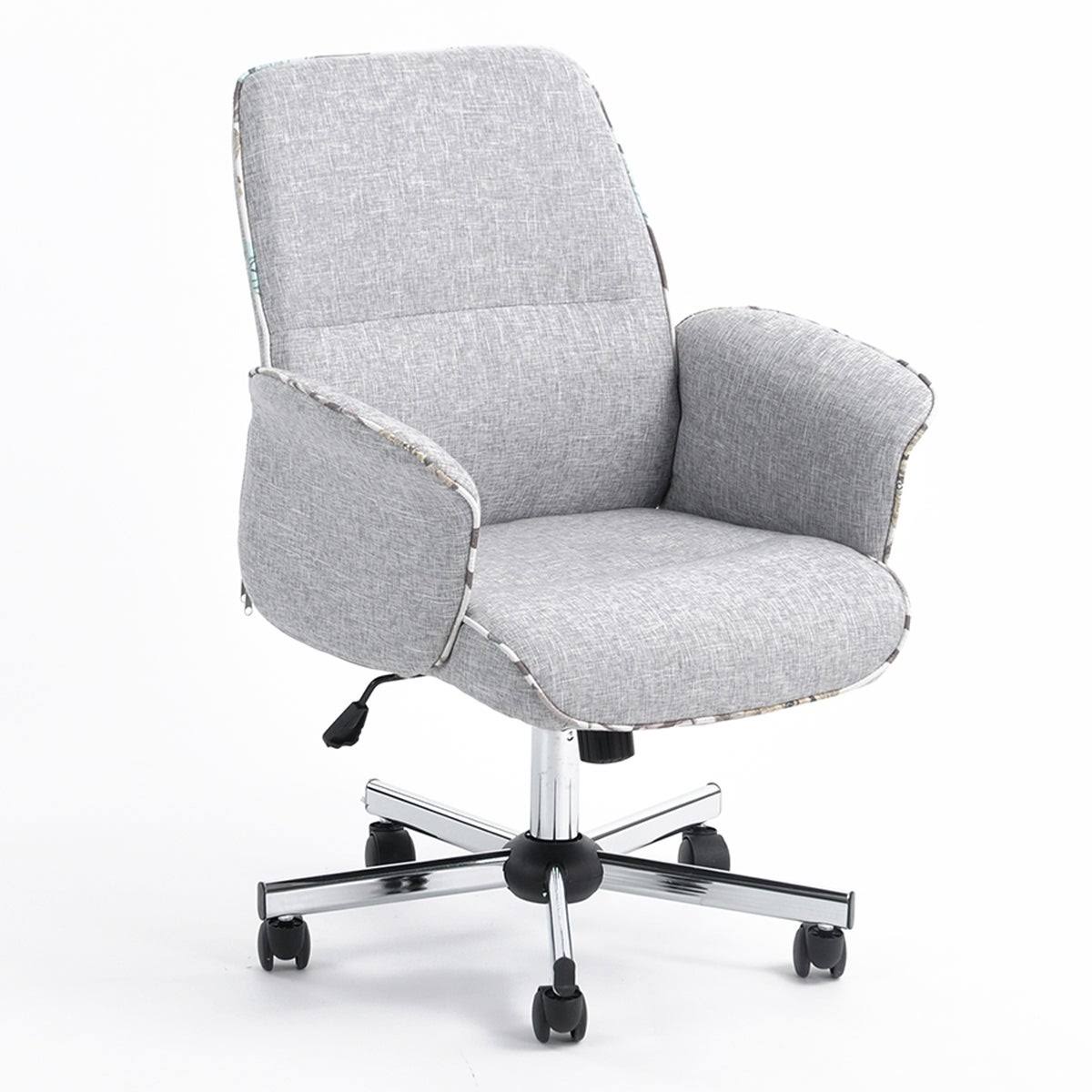 Mohave Grey Fabric Turned Arm Desk Chair R6195
