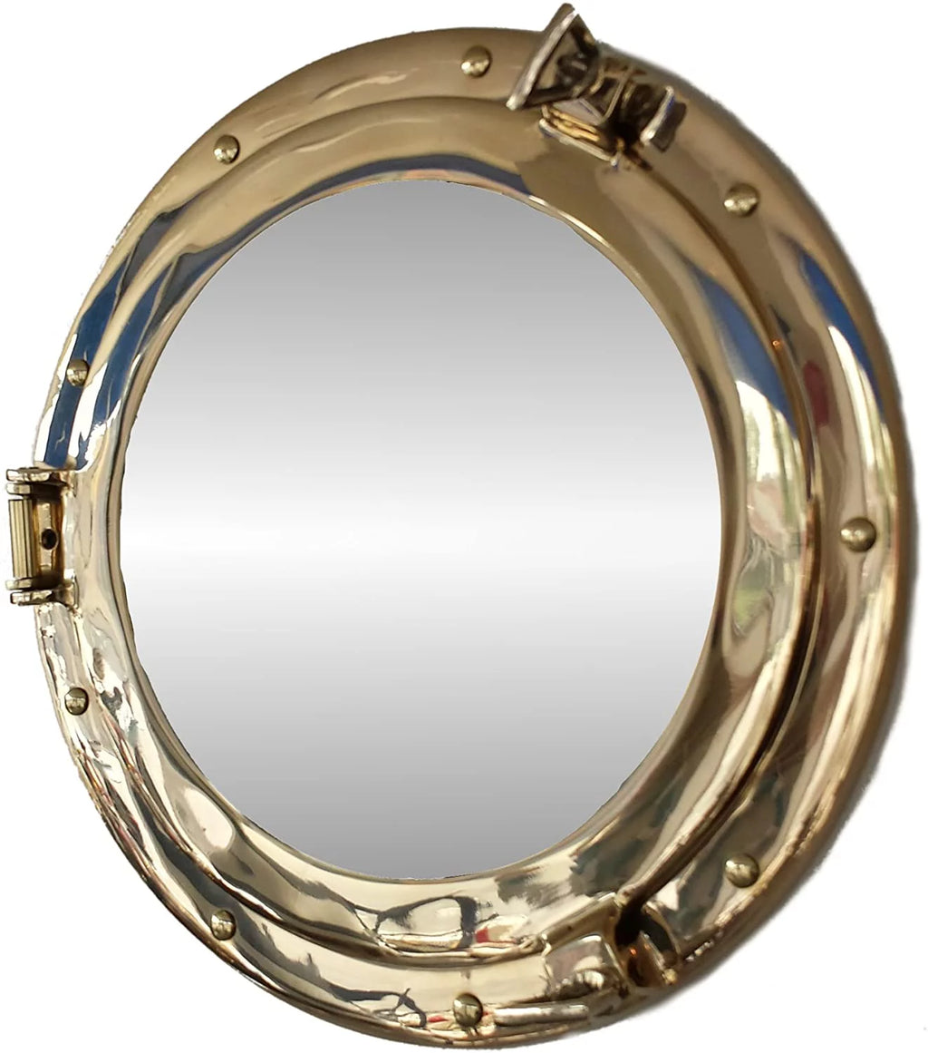 Brass Porthole Mirror 12 in. J899007