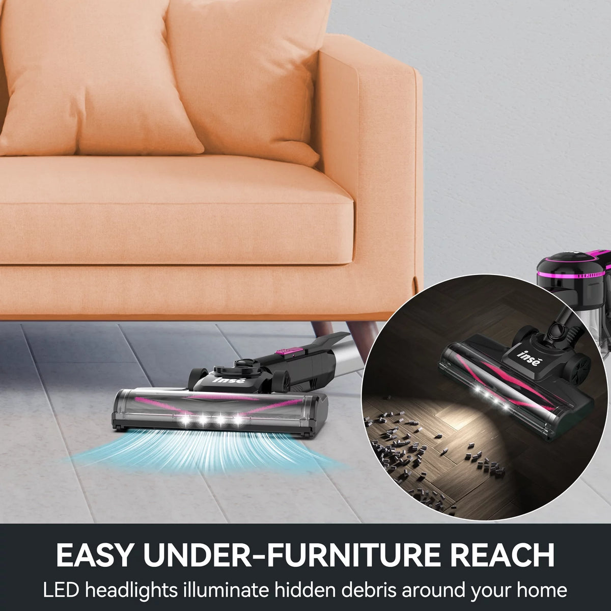 Cordless Stick Vacuum with 2200 mAh Battery Q38482