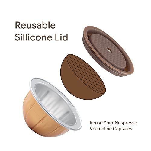 Reusable Silicone Capsule Caps 2 Pcs + Empty Refillable Pods 3 Pcs V74699