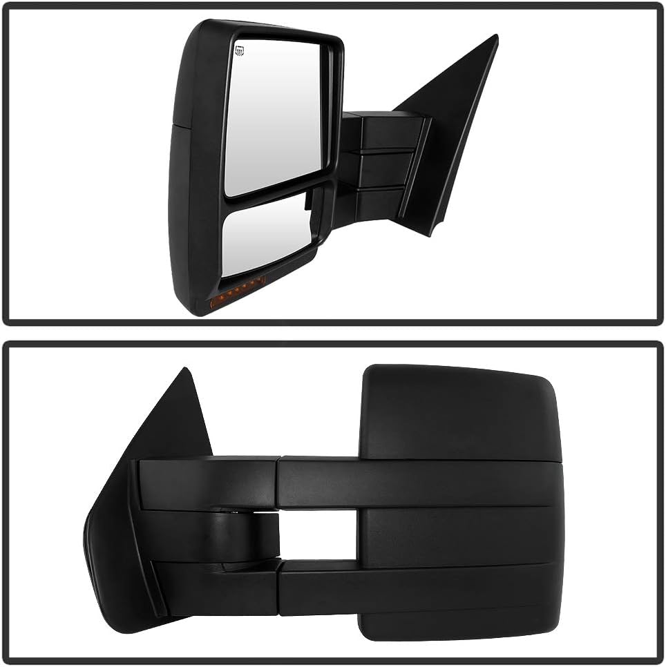 Telescoping Towing Side Mirrors Left+Right V9111