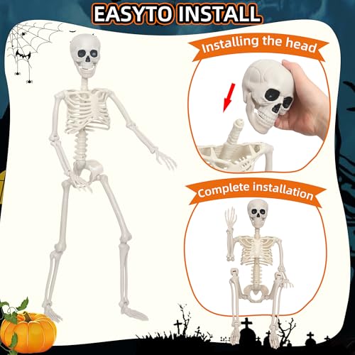 3Ft Life Size Plastic Human Skeleton with Movable Joint Z378594