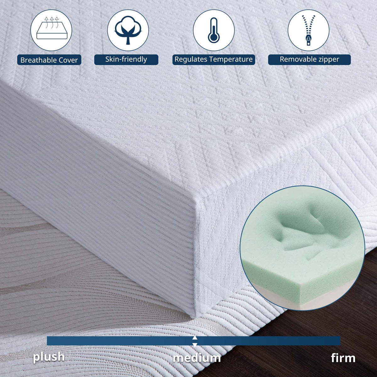 6 Inch Memory Foam Mattress Medium Firm Twin O421202