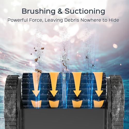 Robotic Pool Cleaner Vacuum with Wall Climbing, 65W Suction Power, 150 Mins N48422