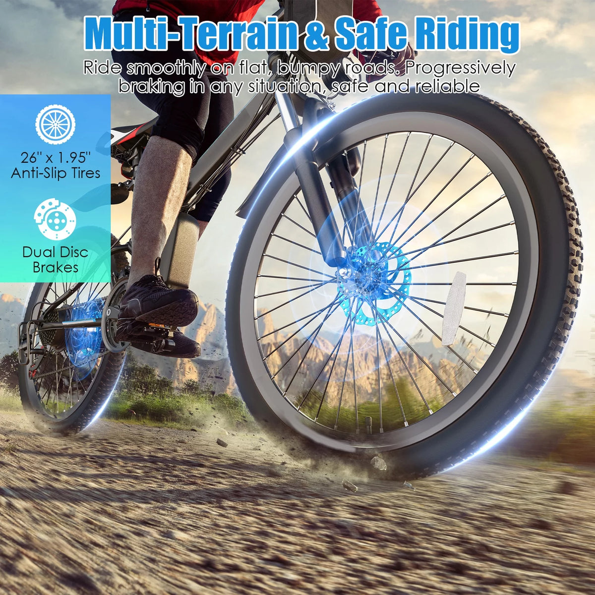 26 In. Folding Electric Bike 500W 21 Speed 48V W47478