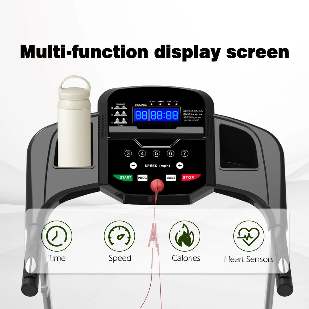 Folding 1.5HP Electric Treadmill Black Z967