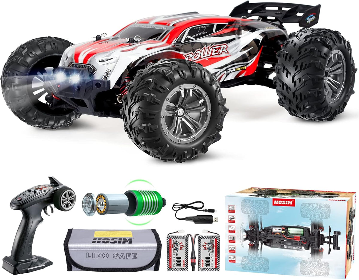 Brushless RC Car 4x4 Off Road Monster Truck Waterproof Hobby Vehicle with 2 Batteries R3020