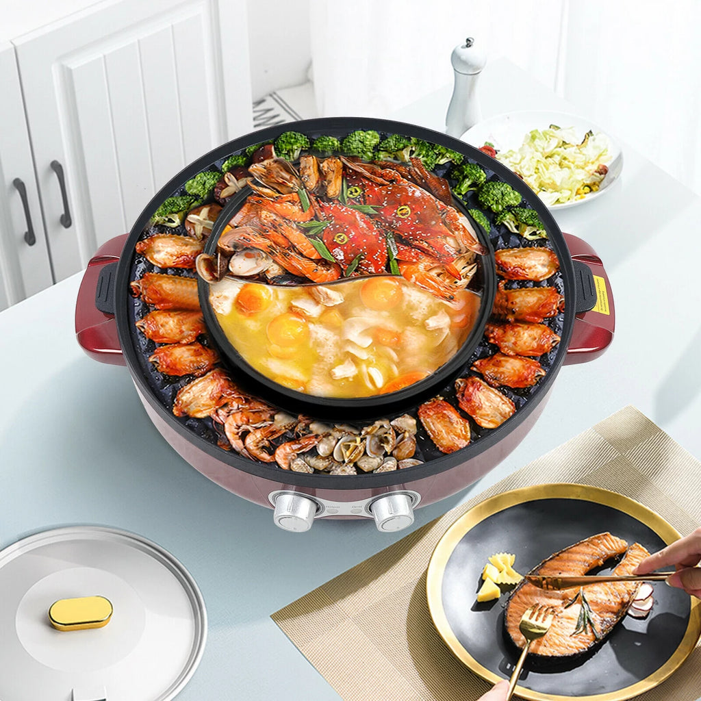 2 In 1 Electric Grill & Hot Pot 2200W U537330