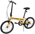 Yellow 7-Speed Aluminum Folding Bike Y79494