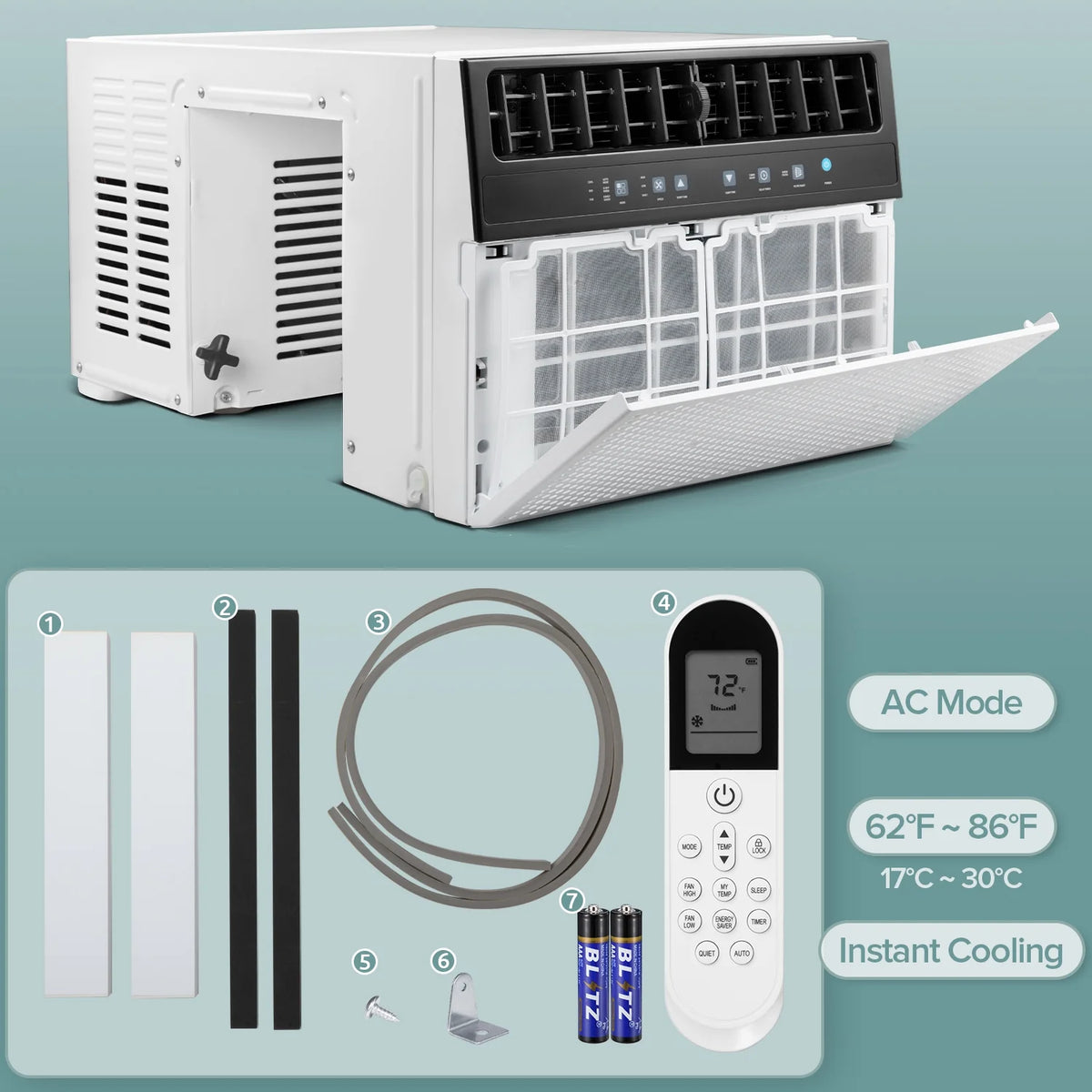 8,100 BTU U-Shaped Window Air Conditioner A4114