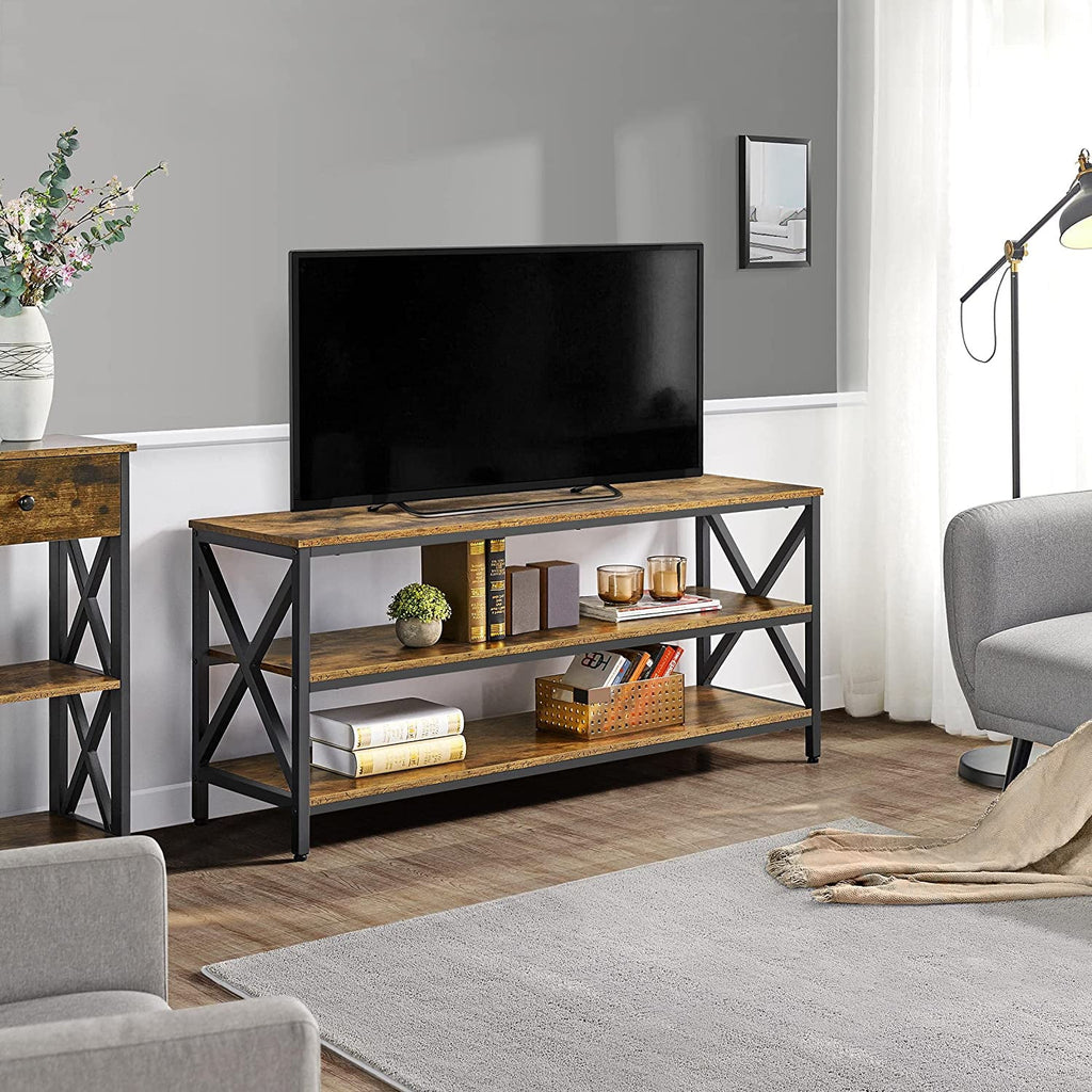 Rustic Brown 63 Inch 3 Tiers TV Stand W728400